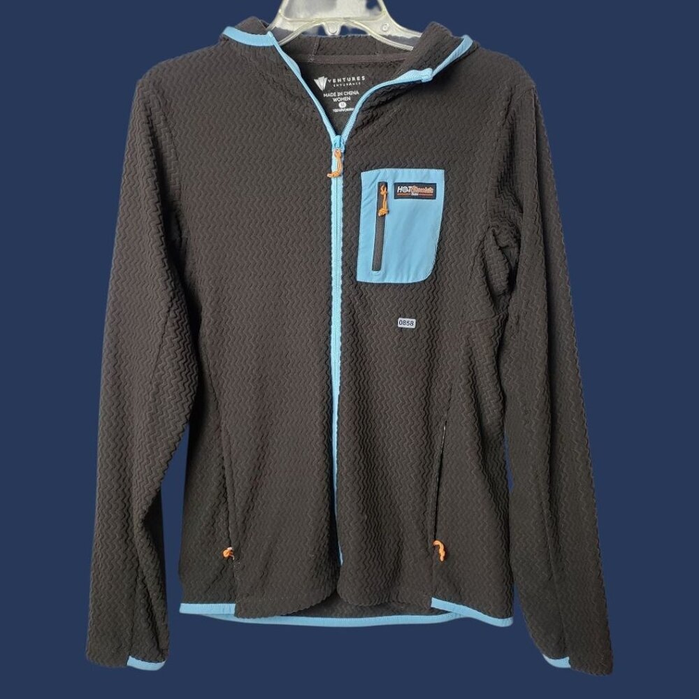 Ventures Endurance Unisex Hooded Jacket Hot Chocolate Brown/Blue Medium